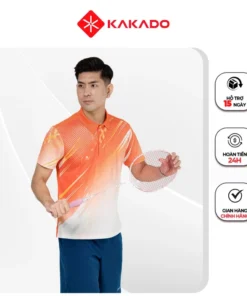 Set bộ thể thao nam KAKADO màu cam phối trắng siêu nhẹ, thun lạnh, co giãn, thấm hút tốt [MÃ KD02]
