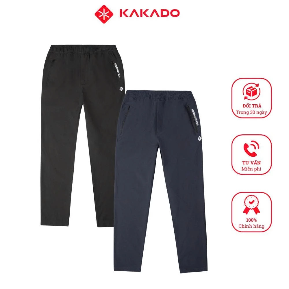 Quần Dài Nam KAKADO Vải Gió Thể Thao Co Giãn, Nhanh Khô ,Cạp Chun,Thoải Mái Vận Động KDQD2518
